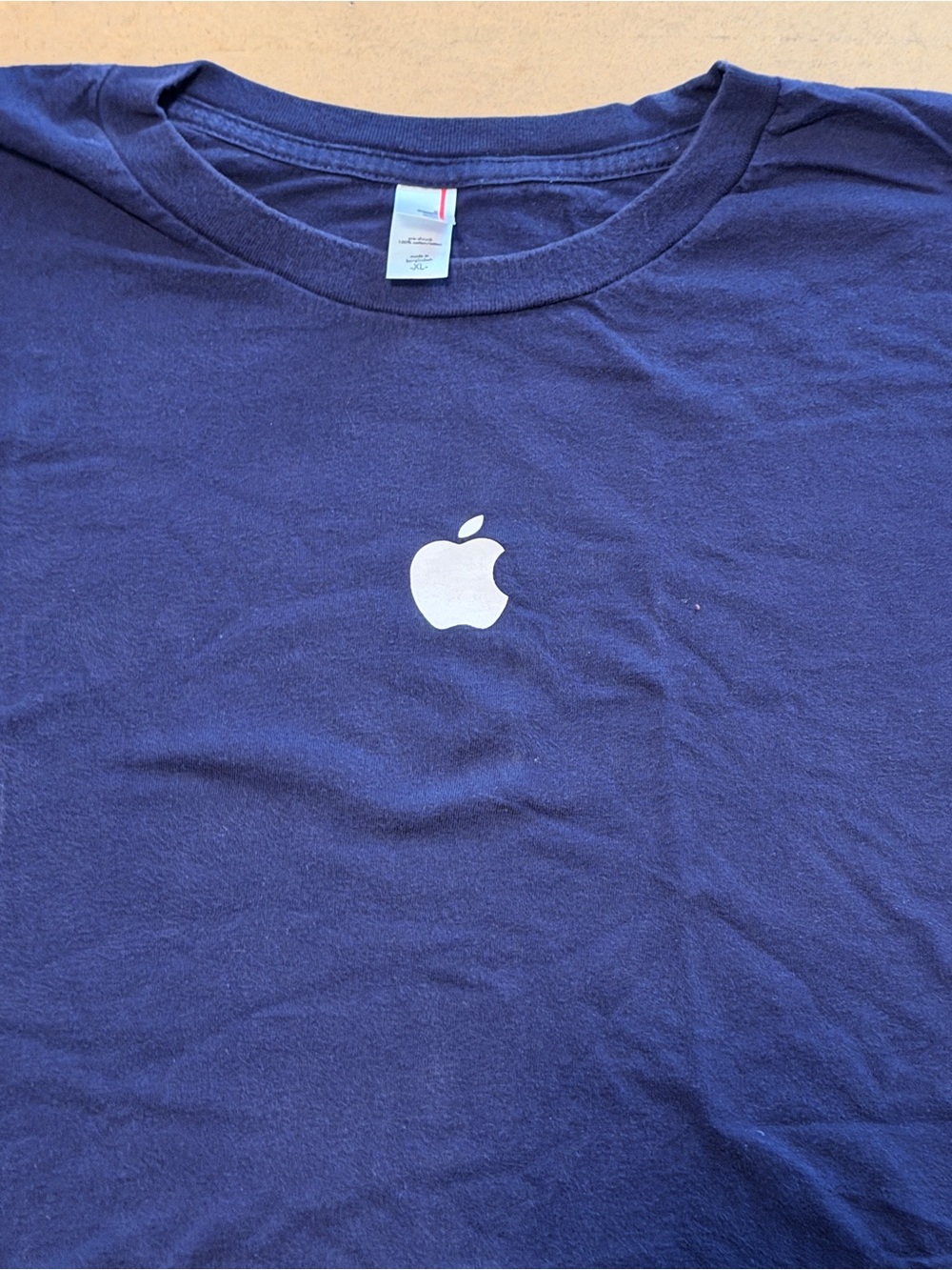 APPLE brand logo on Navy Blue T-shirt